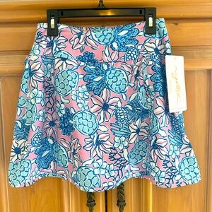X By Gottex Pink Turtle Golf Tennis Pickleball Skort NEW